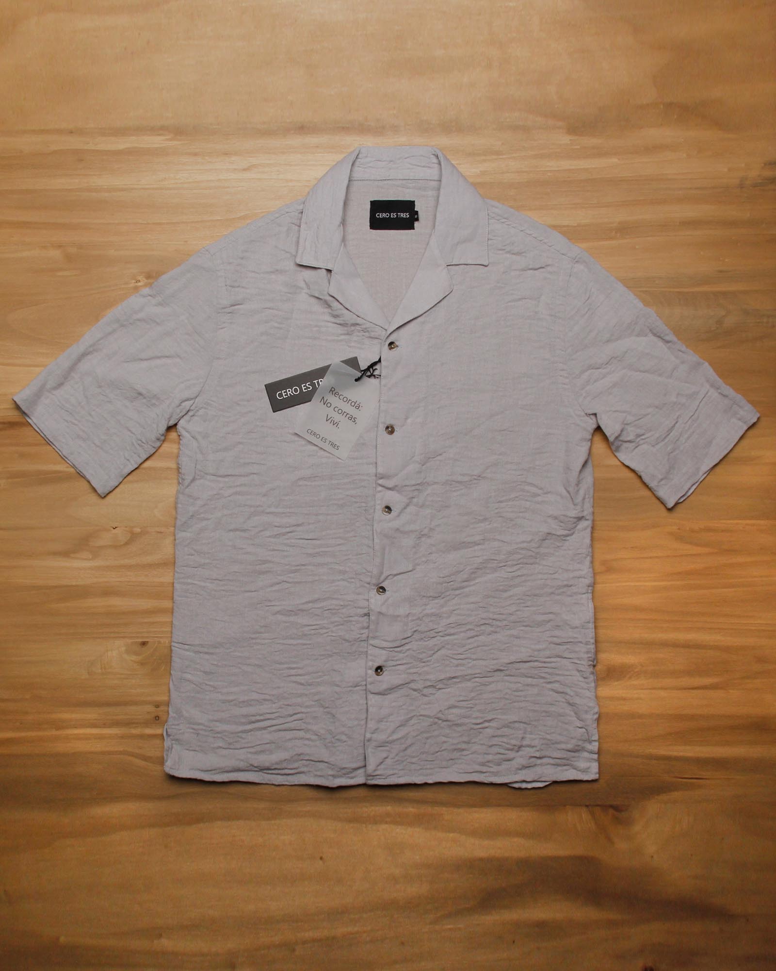 6523MCGC - CAMISA BOWLING GRIS CLARO